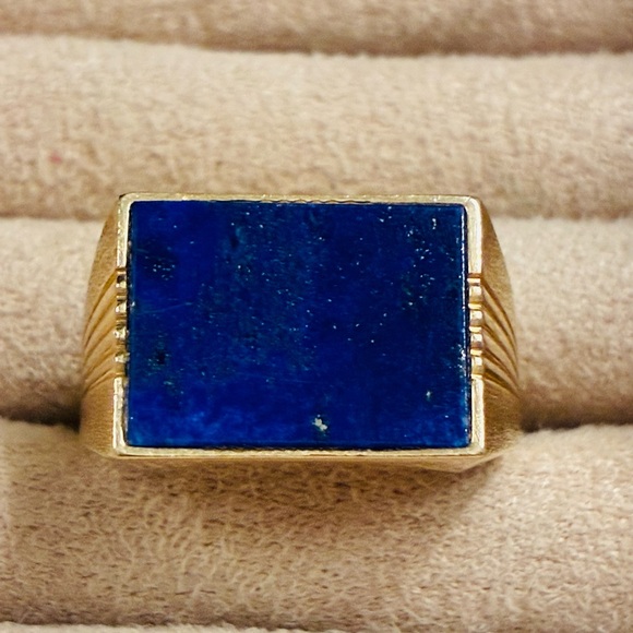 14k Gold and Lapis Lazuli Band